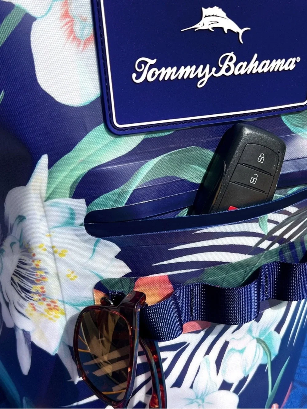 Tommy Bahama Navy Floral Waterproof Dry Bag
